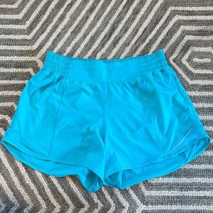 Lululemon shorts size 8 light blue Hotty hot RARE COLOR